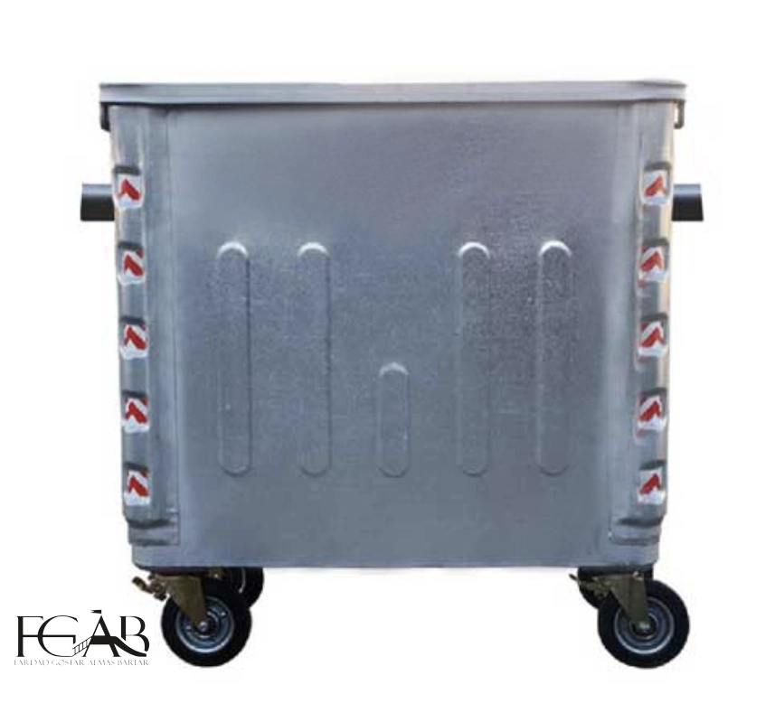 سطل زباله گالوانیزه 1100 لیتری