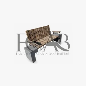 نیمکت بتنی آکار با تکیه گاه