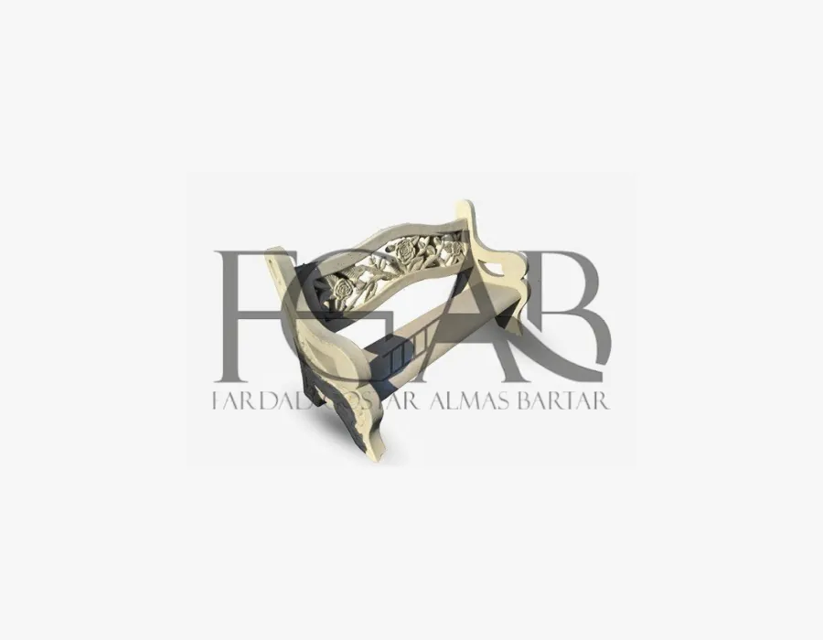 نیمکت بتنی گل رز