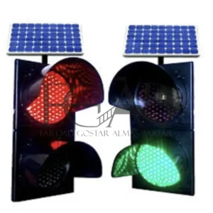چراغ راهنمایی رانندگی خورشیدی 2 خونه قرمز و سبز