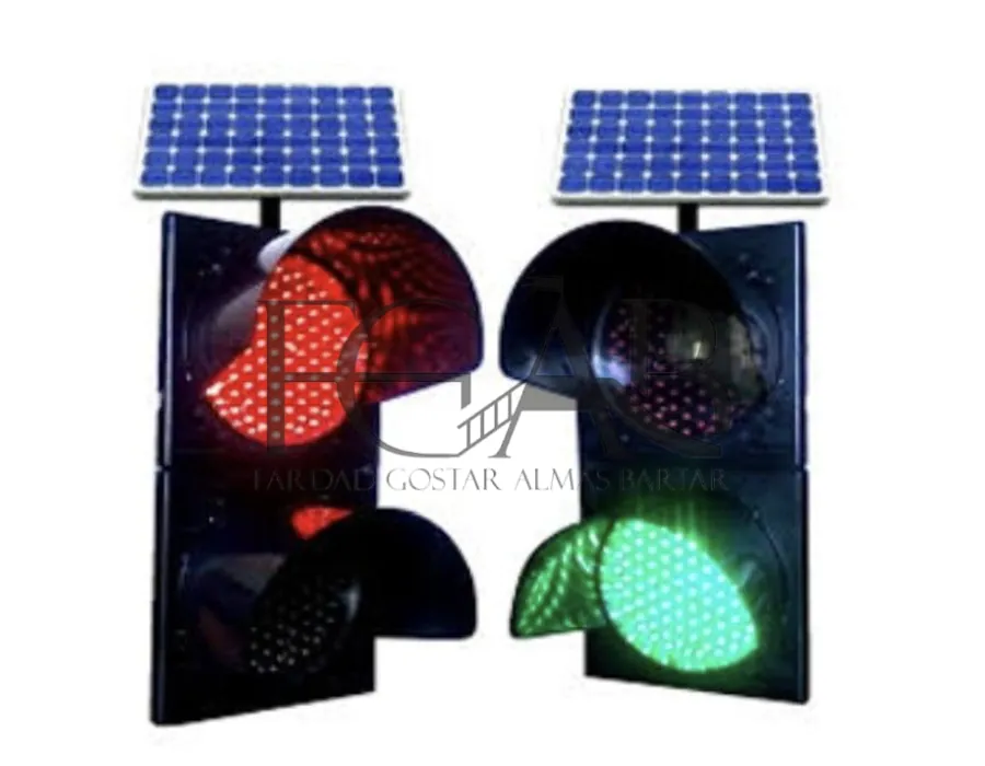 چراغ راهنمایی رانندگی خورشیدی 2 خونه قرمز و سبز