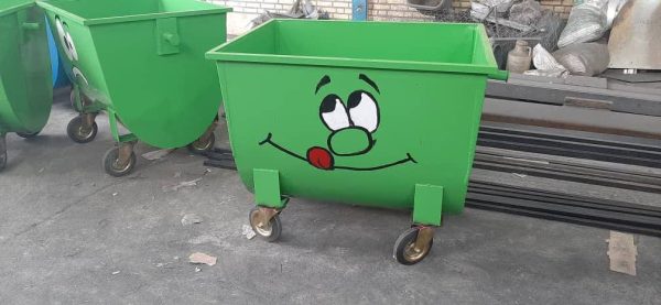 سطل زباله گالوانیزه ورق سیاه رنگی سطل زباله گالوانیزه ورق سیاه رنگی
