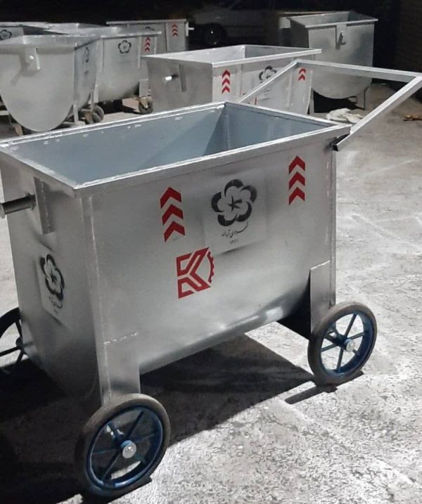 سطل زباله گالوانیزه گاری