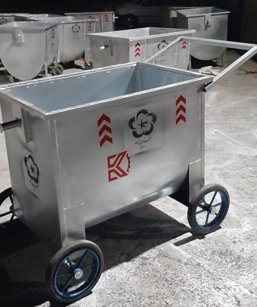 سطل زباله گالوانیزه گاری