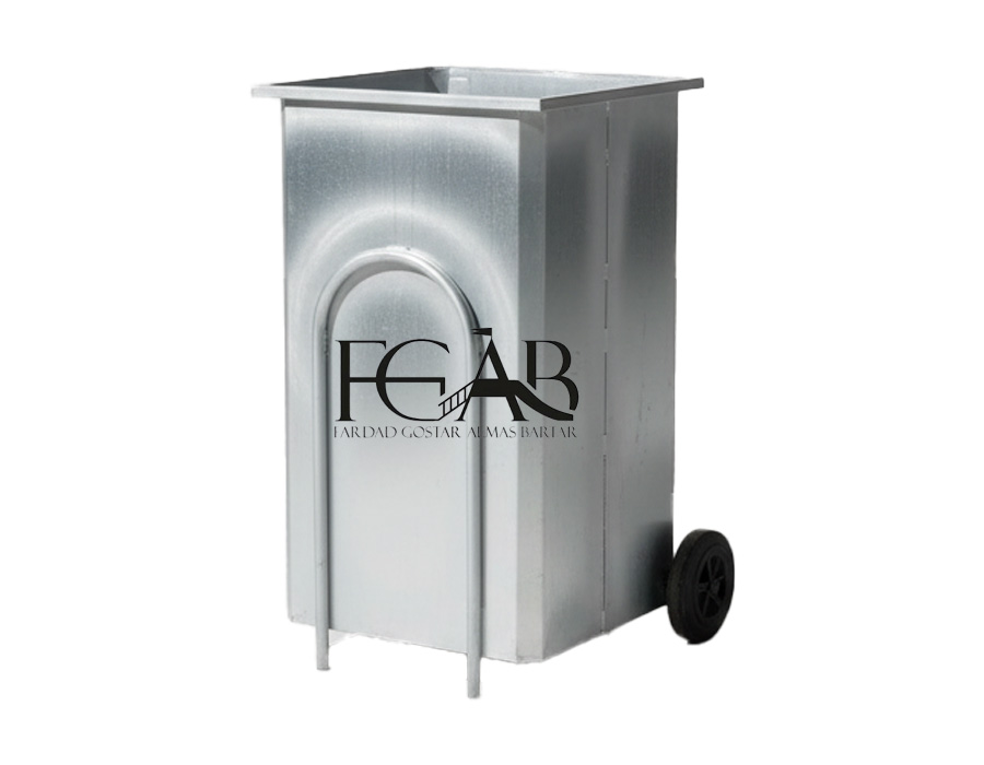سطل زباله گالوانیزه 140 لیتری