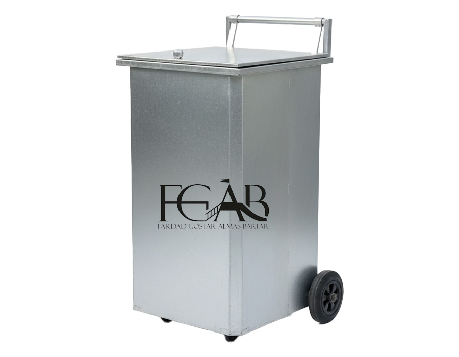 مخزن زباله گالوانیزه 240 لیتری