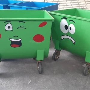 مخزن زباله گالوانیزه ورق سیاه رنگی