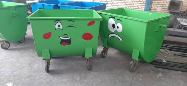 مخزن زباله گالوانیزه ورق سیاه رنگی