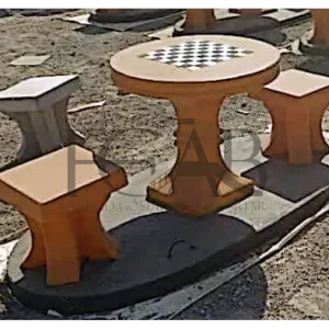 میز شطرنج بتنی