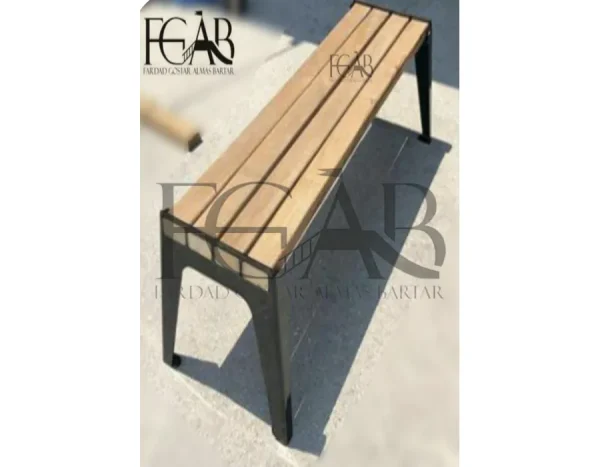 نیمکت چوبی بدون پشتی