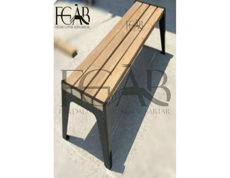 نیمکت چوبی بدون پشتی