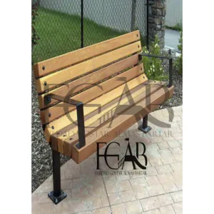 نیمکت چوبی بغل دار