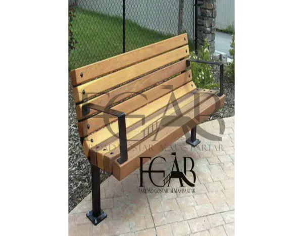 نیمکت چوبی بغل دار