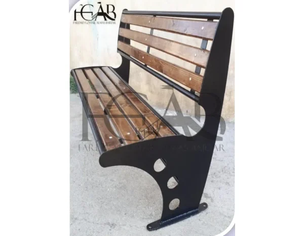 نیمکت چوبی پشتی دار بدون بغل نیمکت چوبی پشتی دار بدون بغل