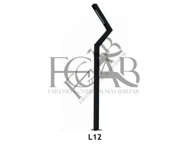 پایه چراغ خیابانی کد L12 پایه چراغ خیابانی کد L12